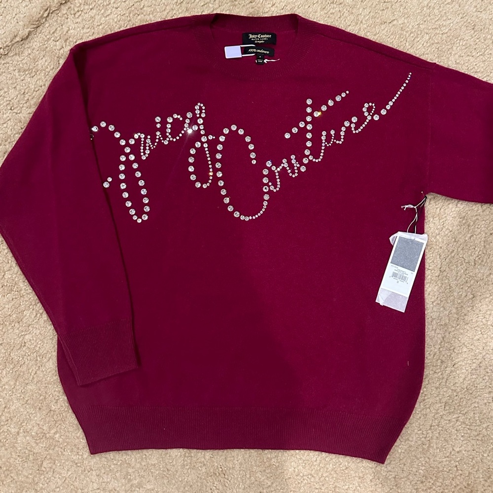 Juicy Couture Oversized Swarovski Cashmere Sweater